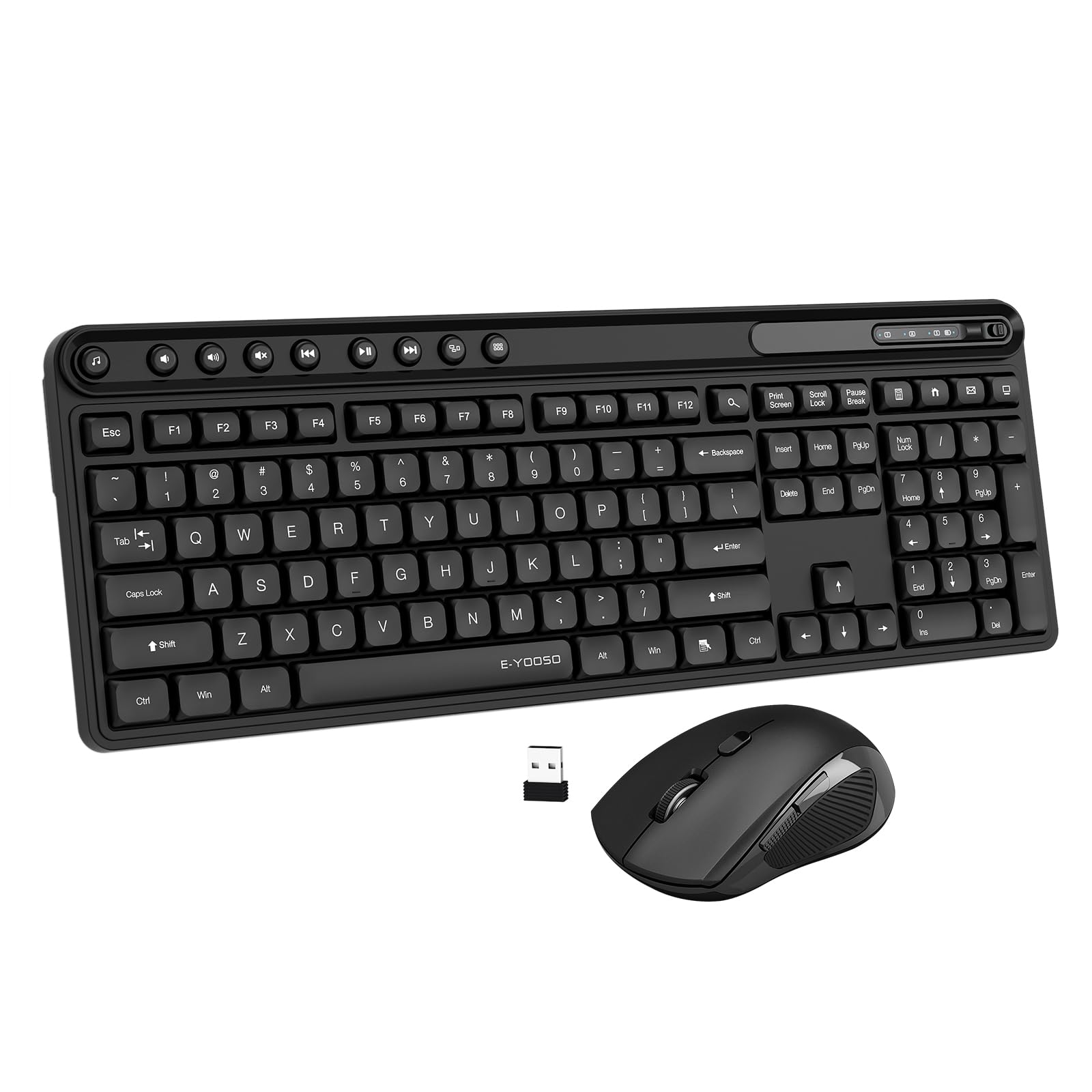 E-YOOSO メカニカルキーボード マウス　マウスパッド　4点セット Amazon.com: Wireless Keyboard and Mouse Combo,2.4Ghz USB Receiver